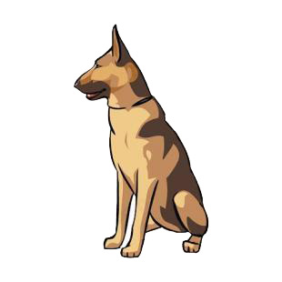 German sheperd listed in dogs decals.