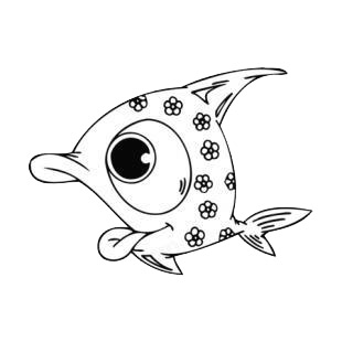 Angelfish with big eyes listed in fish decals.