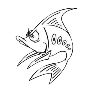 Angry fish listed in fish decals.