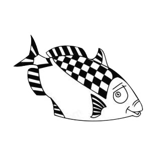 Exotic fish listed in fish decals.