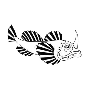 Prehistoric fish listed in fish decals.