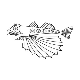 Fish with maniacal face listed in fish decals.