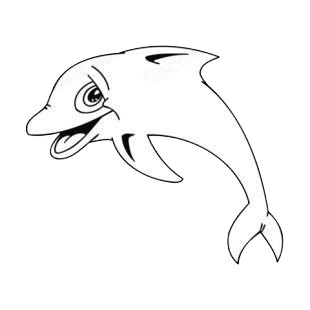 Shy dolphin listed in fish decals.