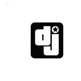 DJ music listed in music and bands decals.