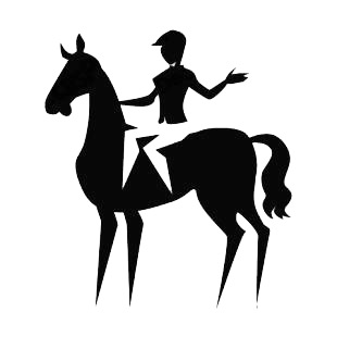 Equestrian listed in horse decals.