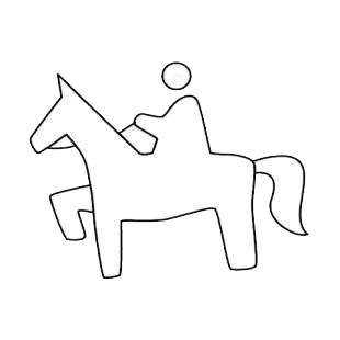 Men horse riding listed in horse decals.