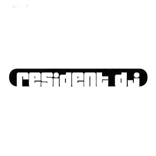 Resident DJ music listed in music and bands decals.