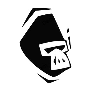 Gorilla head listed in monkeys decals.