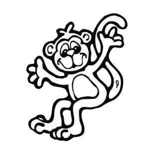 Happy monkey listed in monkeys decals.