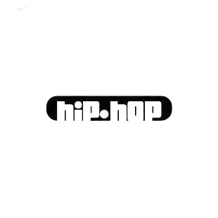 Hip Hop music listed in music and bands decals.
