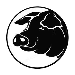 Pig head logo listed in pigs decals.