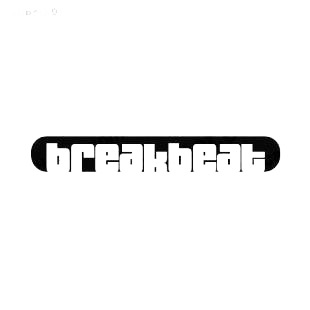 Breakbeat music listed in music and bands decals.