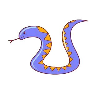 Blue snake listed in snakes decals.
