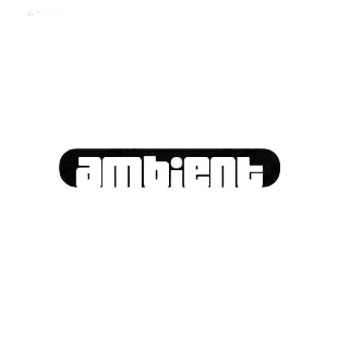 Ambient music listed in music and bands decals.