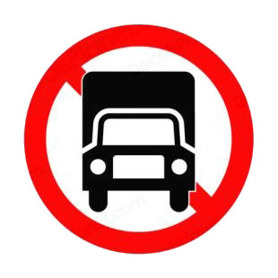 No truck allowed sign listed in other signs decals.