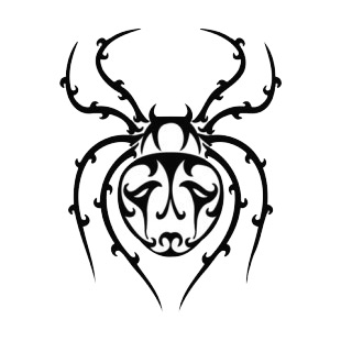 Spider with sad face listed in spiders decals.