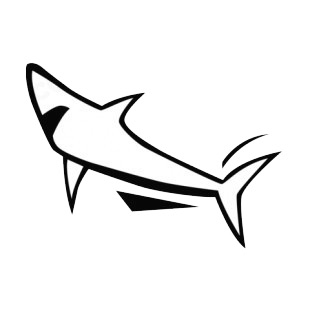 Shark listed in fish decals.