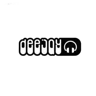 Deejay headset music listed in music and bands decals.