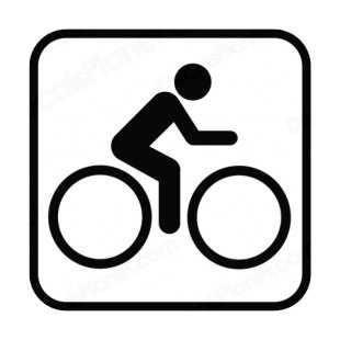 Bicycling path sign  listed in other signs decals.