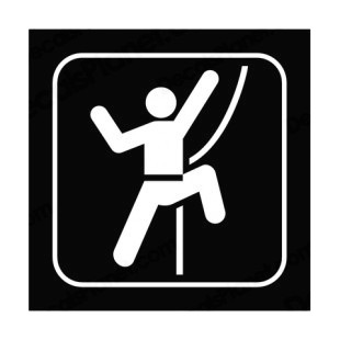 Rock climbing sign listed in other signs decals.