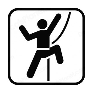 Rock climbing sign listed in other signs decals.