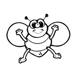 Happy bee listed in more animals decals.