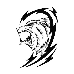 Lion roar logo listed in more animals decals.