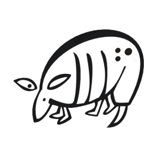 Armadillo listed in more animals decals.