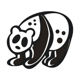 Panda listed in more animals decals.