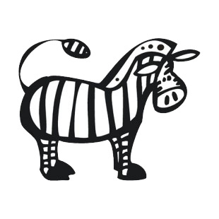 Zebra listed in more animals decals.