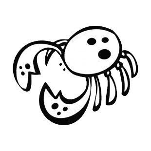 Crab listed in more animals decals.