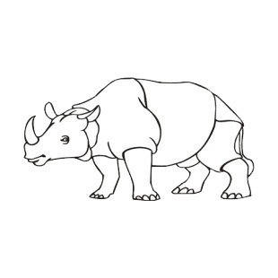 Rhinoceros listed in more animals decals.