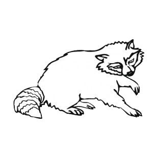 Raccoon listed in more animals decals.