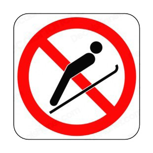 No ski jumping allowed sign listed in other signs decals.
