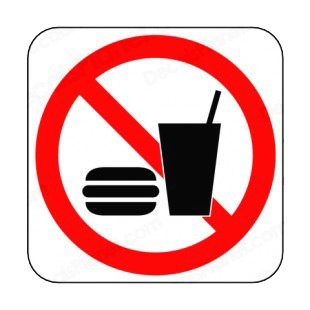 No food or beverage allowed sign listed in other signs decals.