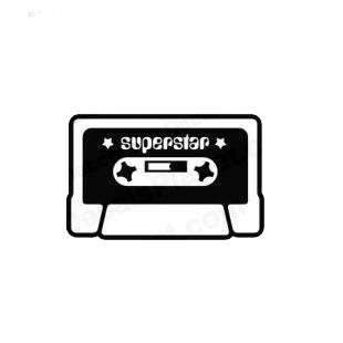 Superstar tape music listed in music and bands decals.