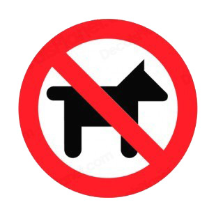 No dog allowed sign listed in other signs decals.