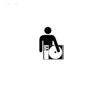 DJ table music listed in music and bands decals.