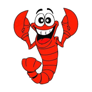 Happy lobster listed in fish decals.