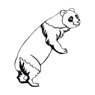 Panda standing up listed in more animals decals.