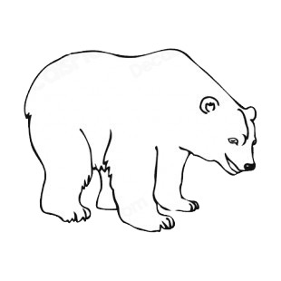 Polar bear with mouth open listed in more animals decals.