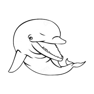 Dolphin with mouth wide open listed in more animals decals.