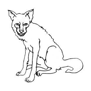 Hyena sitting down listed in more animals decals.
