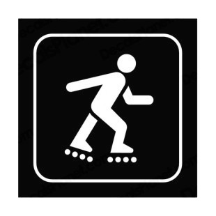 Rollerblading sign listed in other signs decals.