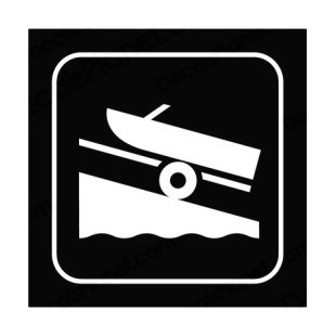 Boat launching area sign listed in other signs decals.