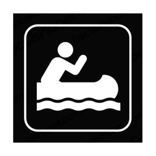 Canoeing sign listed in other signs decals.
