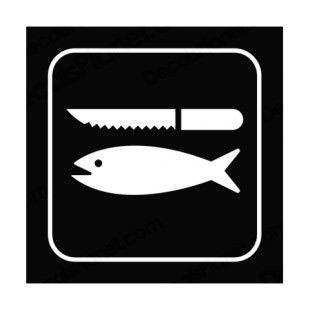 Fish disemboweling sign listed in other signs decals.