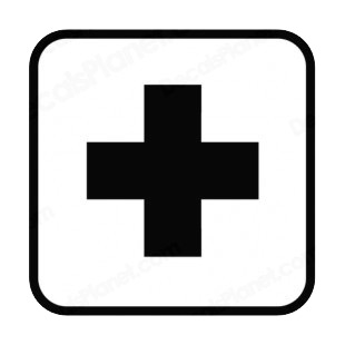 First aid sign listed in other signs decals.