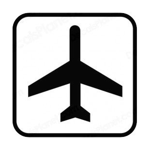 Air transportation sign listed in other signs decals.