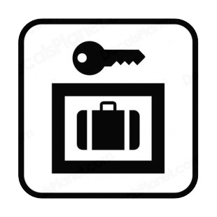 Baggage Lockers sign listed in other signs decals.